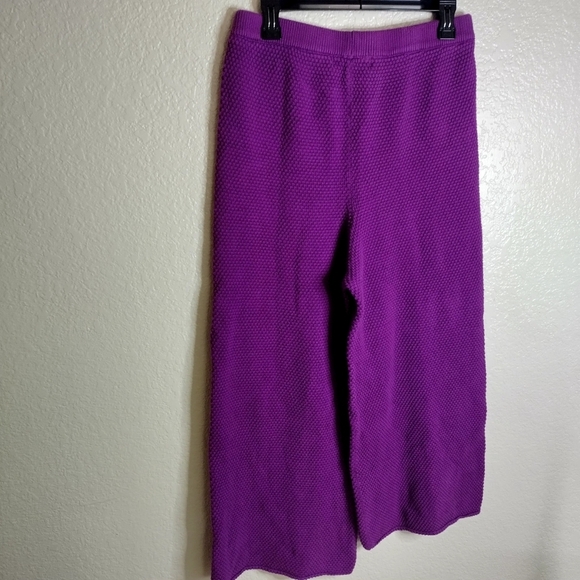 Free People Beach Hailee Knit Pull On Pants Purple Sz L - Picture 7 of 10